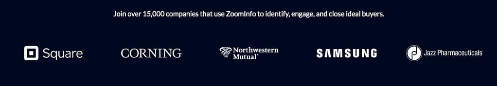 ZoomInfo Makeover customer logos