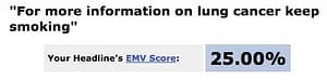 Headline EMV score: 25%