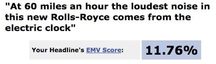 This headline's EMV score: 11.6%