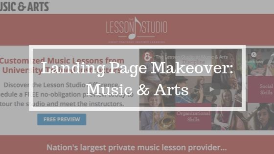 Music and Arts Landing Page Makeover