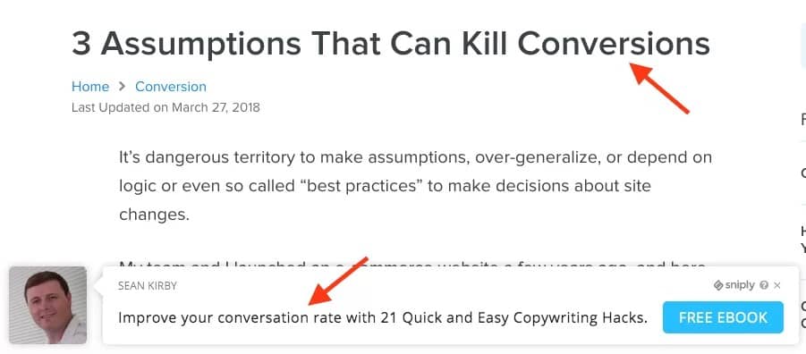 Add snips to promote your content.