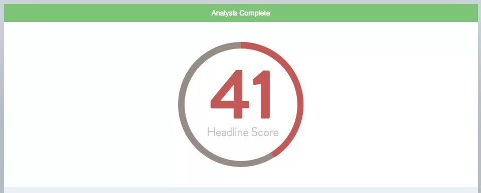 The CoSchedule grade is 41