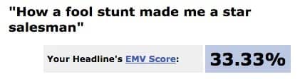 headline EMV score: 33.33%
